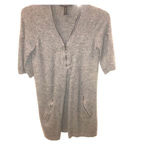 BCBG Max Azria grey zippered top